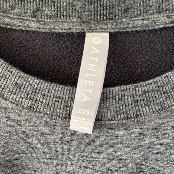 Athleta Coaster Luxe Sweatshirt Black Heather - Picture 4 of 4